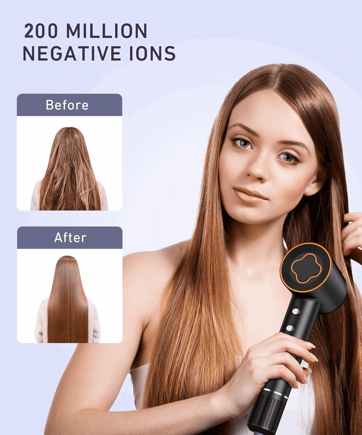 Hair Dryer ZCY-883| High-Speed Brushless Motor Negative Ionic Blow Dryer OUESTBEAUTY