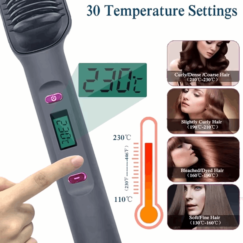 Ionic Hair Straightener Comb for Sleek Hair OUEST