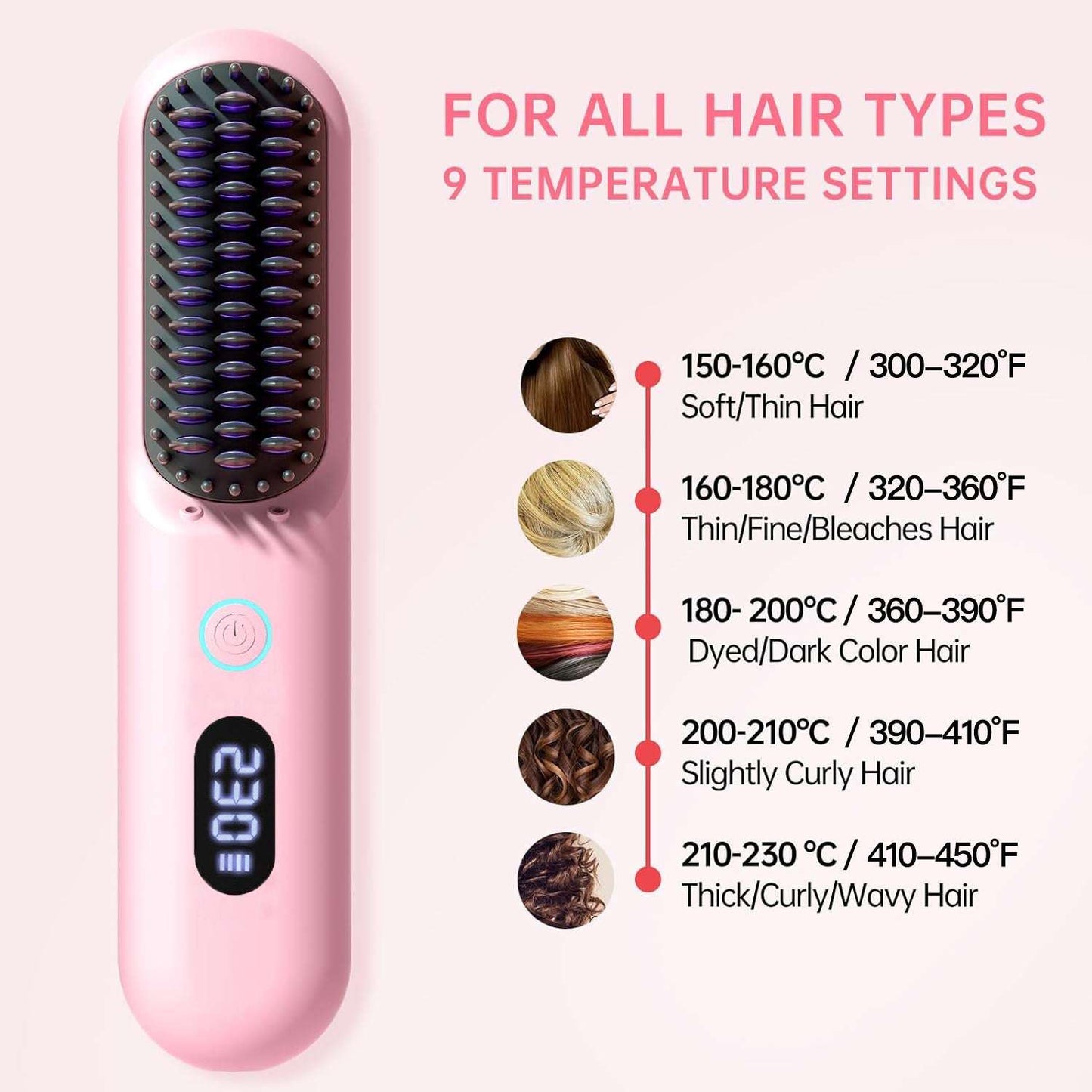 Wireless Hair Straightener-OuestBeauty