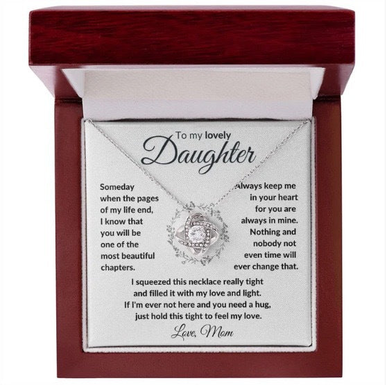 To My Daughter Necklace Gift Set | Lifetime of Love Necklace OUESTBEAUTY