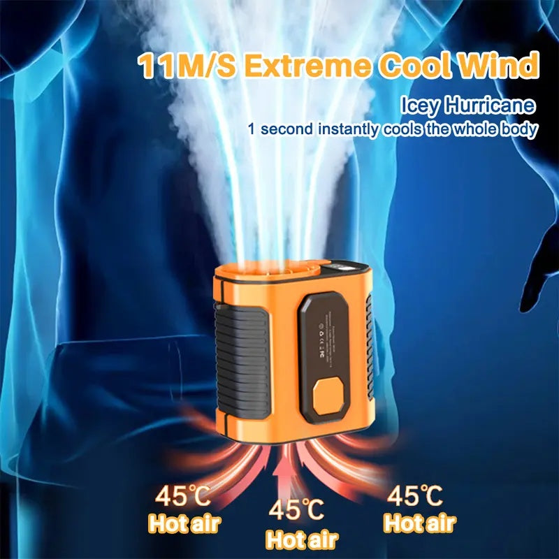 LED Light Personal Outdoor Waist Portable Rechargeable Fan