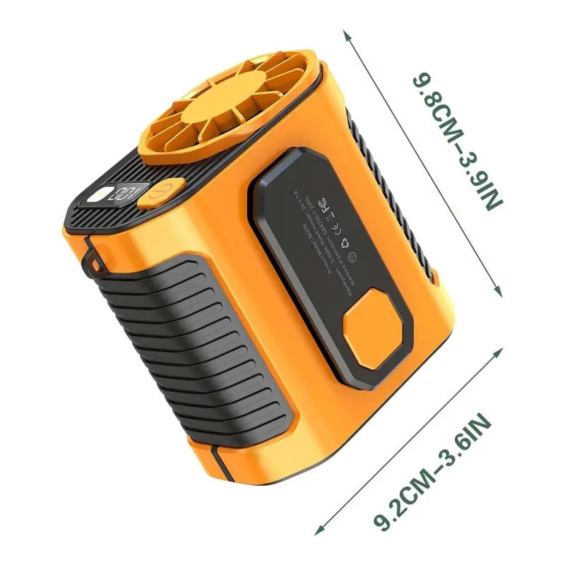 LED Light Personal Outdoor Waist Portable Rechargeable Fan