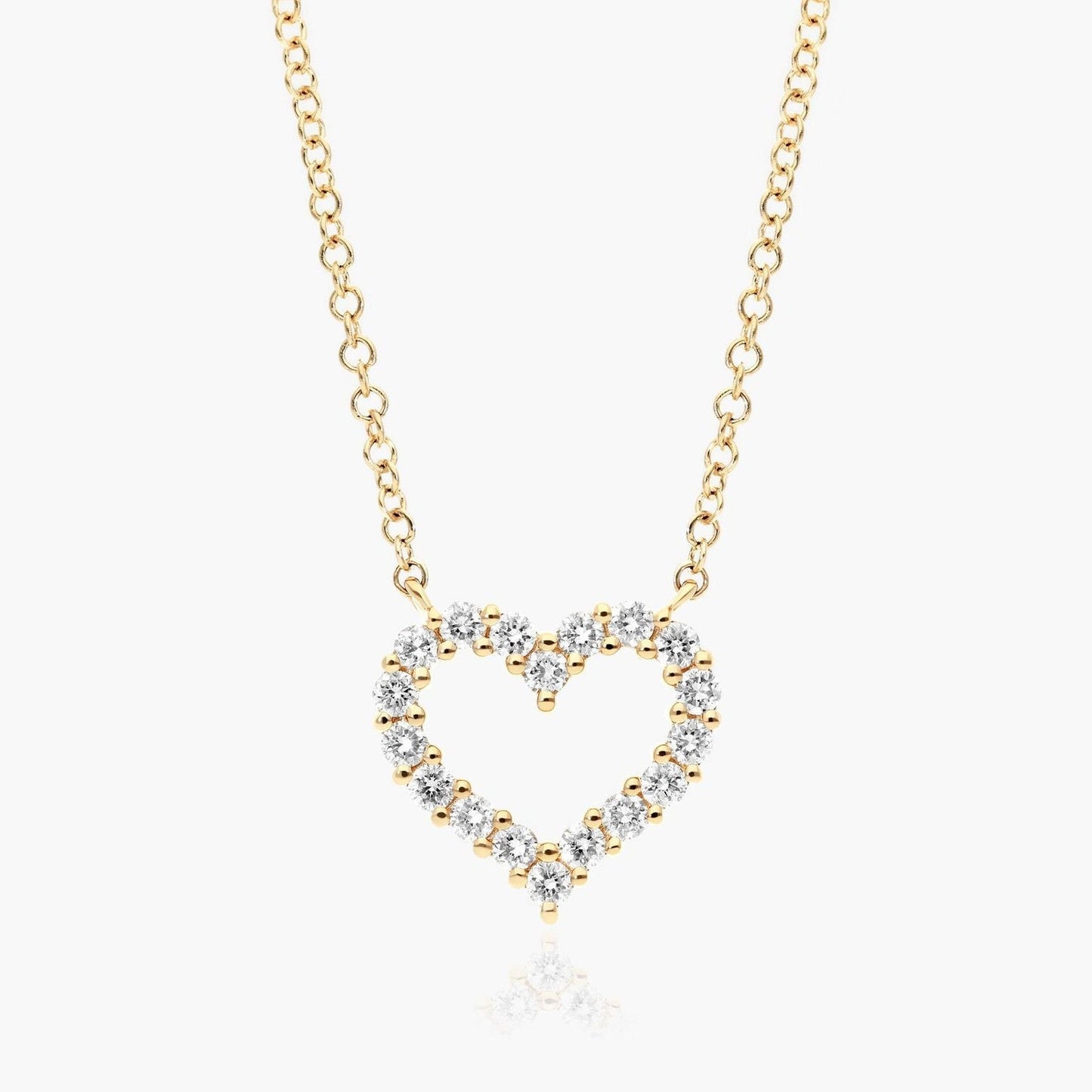 The Heart Diamond Pendant Necklace OUESTBEAUTY