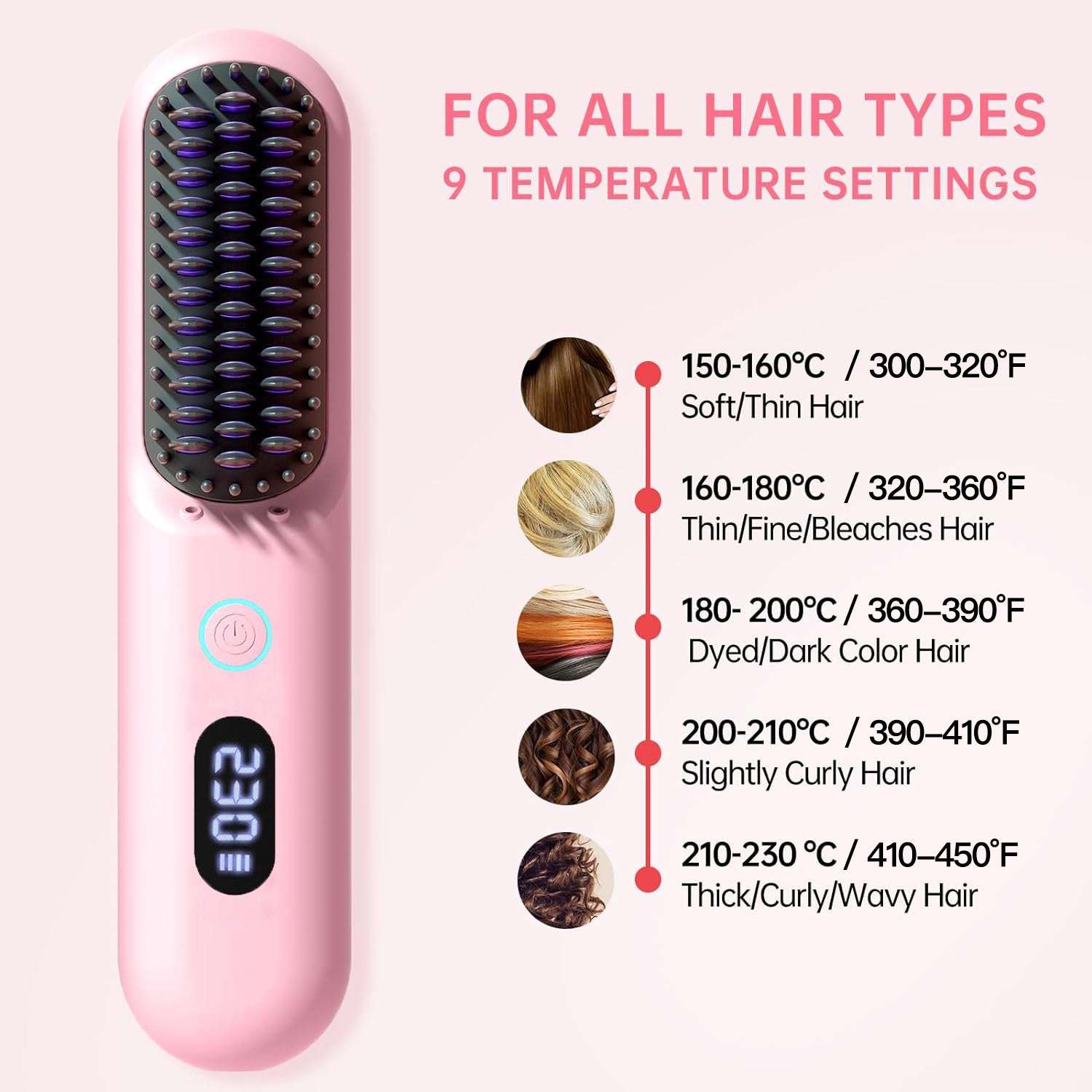 Wireless Hair Straightener-OuestBeauty
