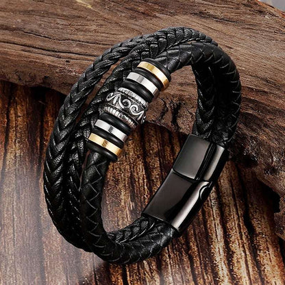 To My Son Bracelet Gift Set | Love You Forever Braided Leather OUESTBEAUTY