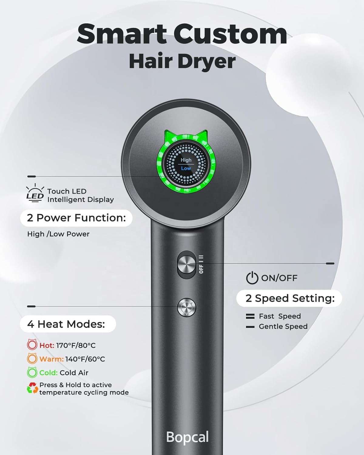 High Speed Hair Dryer ZCY-885 OUEST