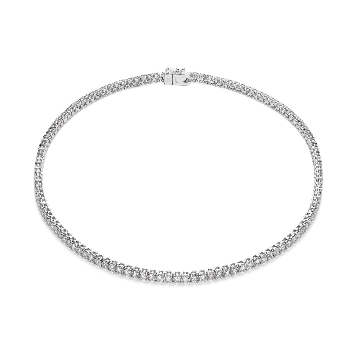 Classic Diamond Tennis Necklace In 10K Gold OUESTBEAUTY