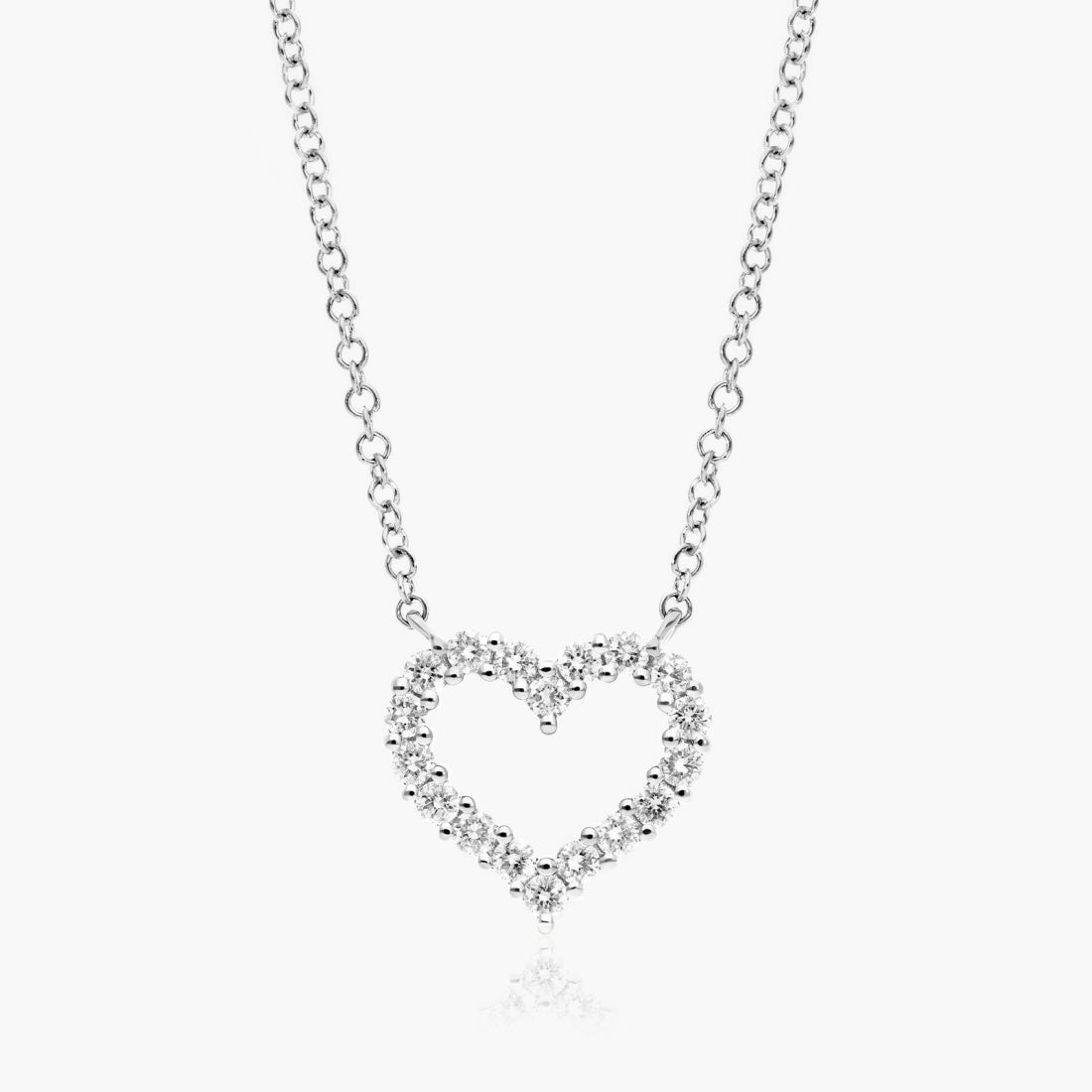 The Heart Diamond Pendant Necklace OUESTBEAUTY