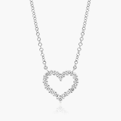 The Heart Diamond Pendant Necklace OUESTBEAUTY