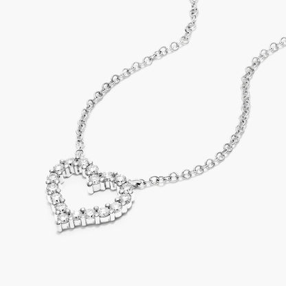 The Heart Diamond Pendant Necklace OUESTBEAUTY