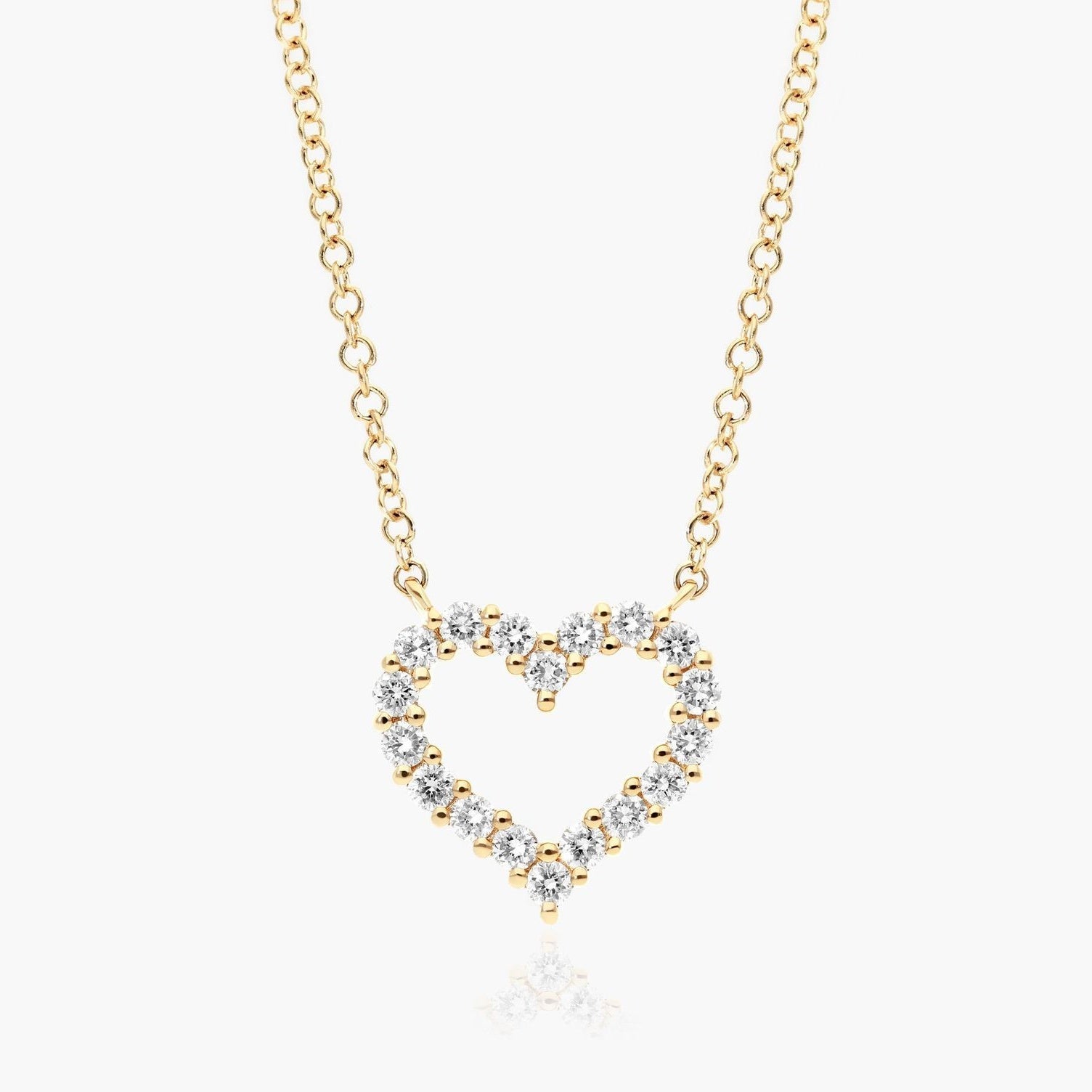 The Heart Diamond Pendant Necklace OUESTBEAUTY