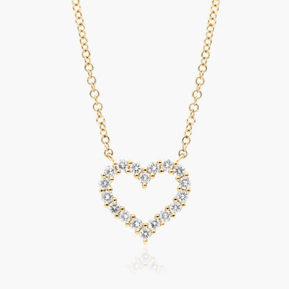 The Heart Diamond Pendant Necklace OUESTBEAUTY