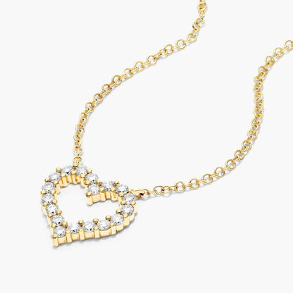 The Heart Diamond Pendant Necklace OUESTBEAUTY